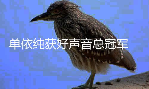 排名单依名单人员年度冠军国好音总声音0中好声纯获前五